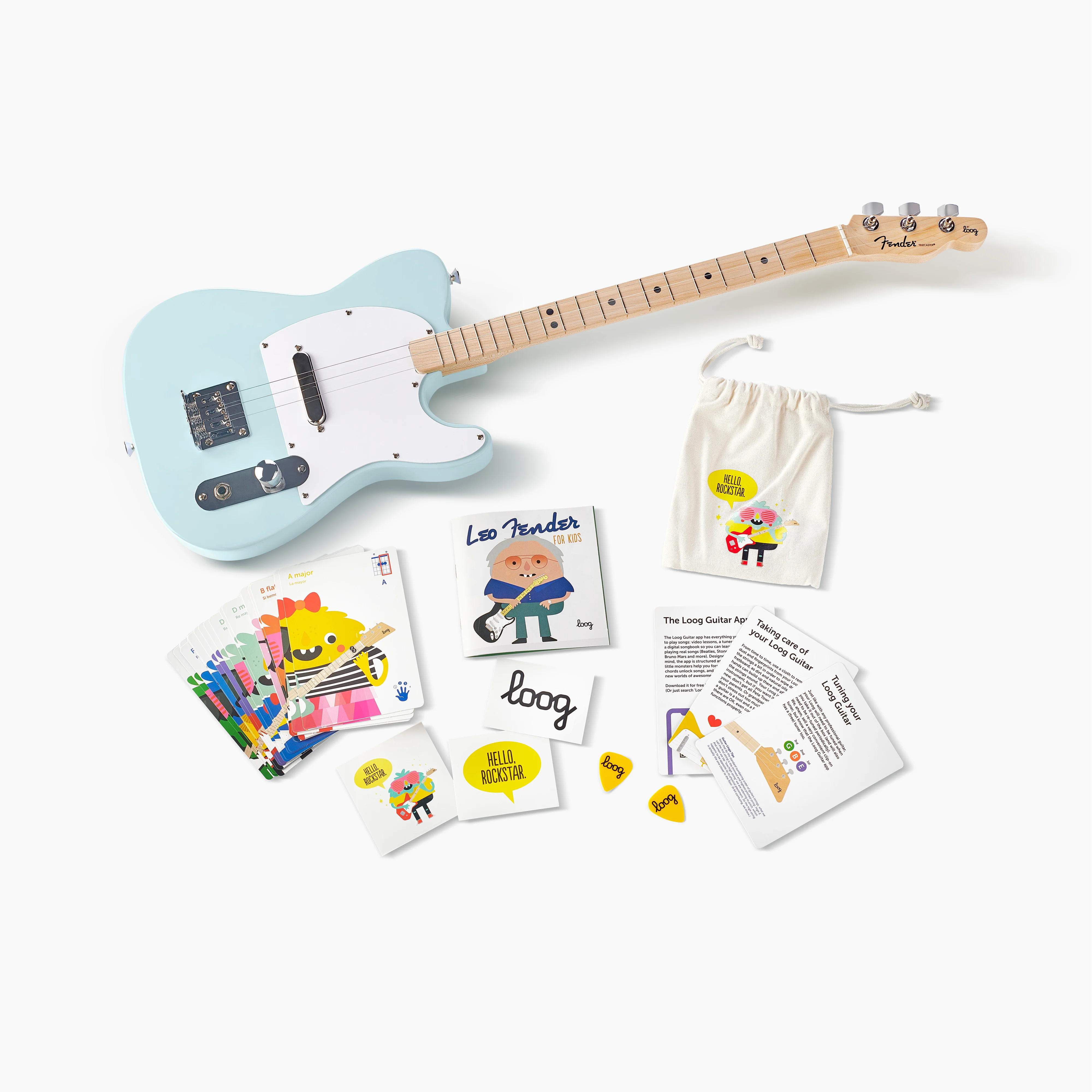 fender x loog telecaster electric guitar - Image 3